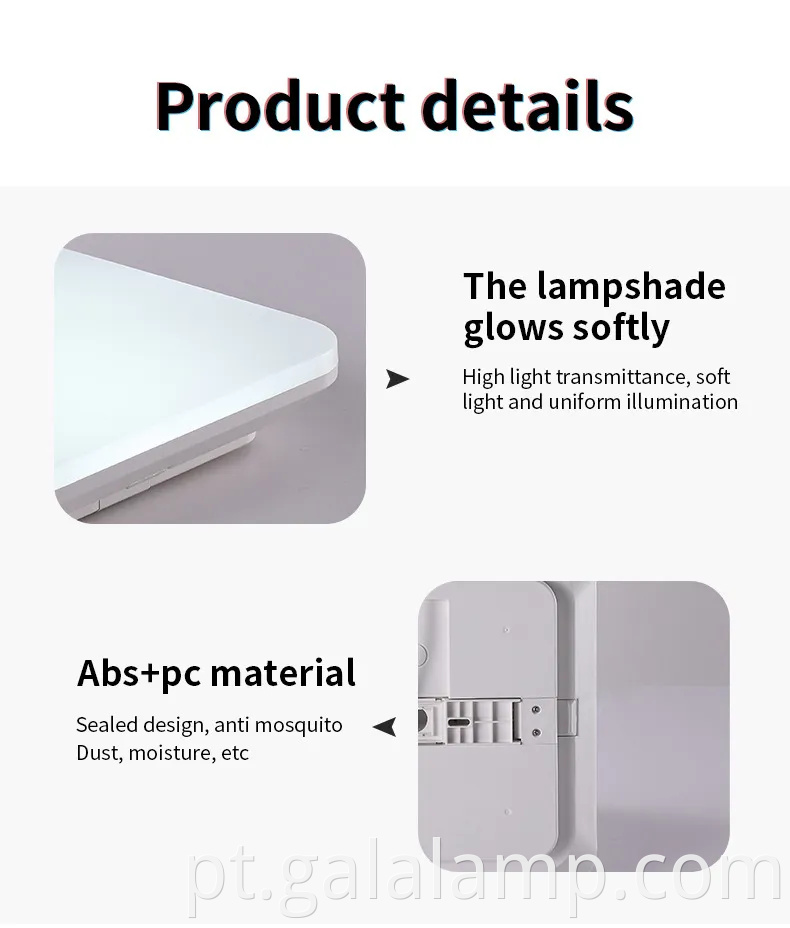 Smart RGBW Luz de teto diminuído com recursos de controle remoto